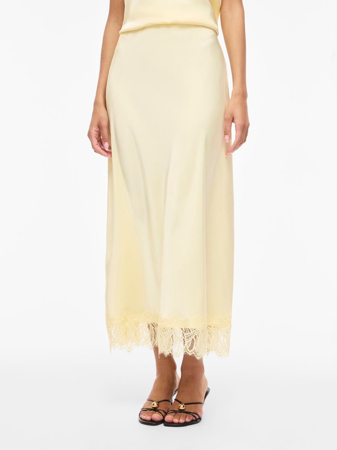 VILEA Long Skirt - Pastel Yellow - VERO MODA & VILA Bergvik